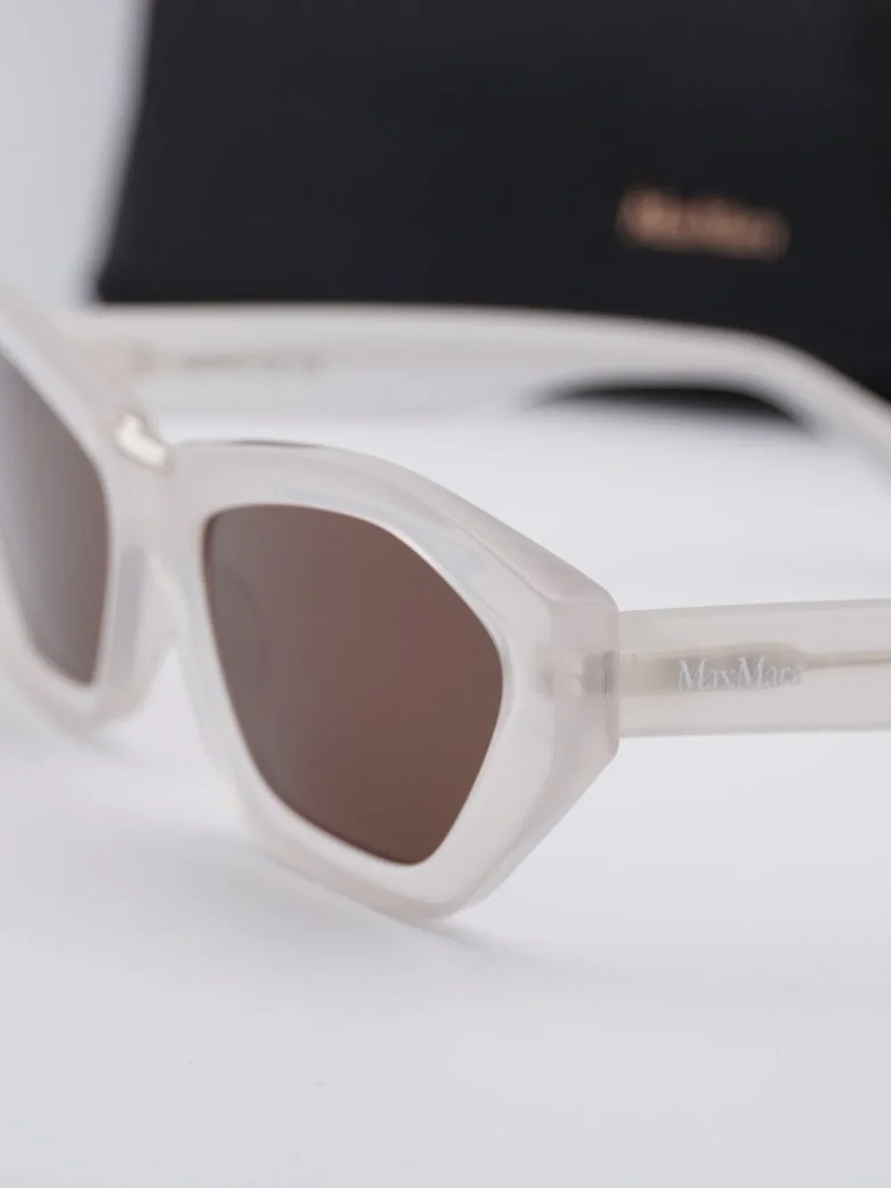 Max Mara MM0169 25E Kate Cat Eye Sunglasses - Ivory/Brown